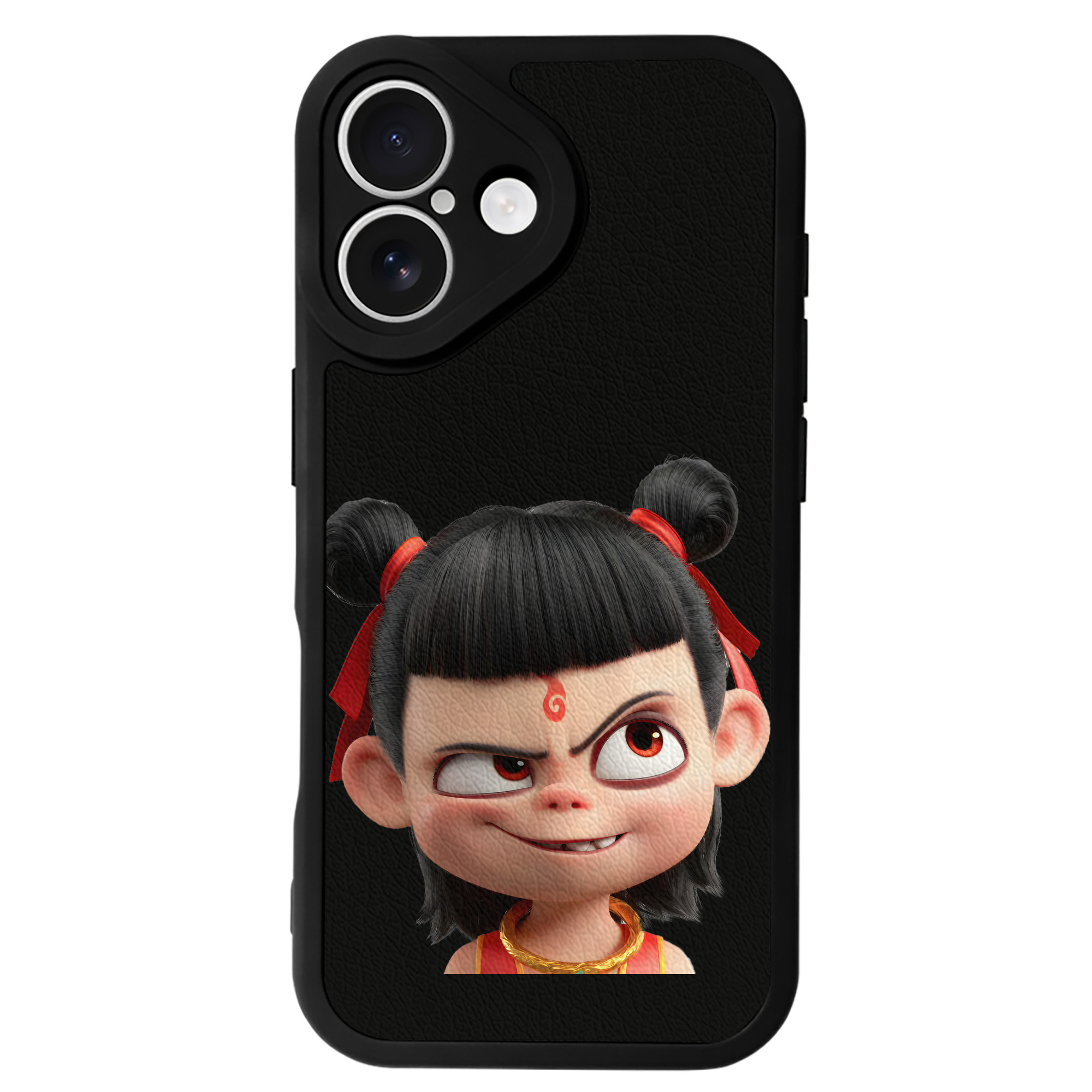 （画像用） Ne Zha 2 ナタ 魔童の大暴れ 【iPhone 16シリーズ対応】シリコンスマホケース（レザー調） 材質：シリコン